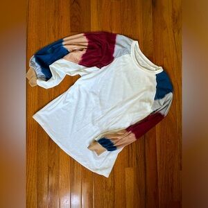 Tie dyed Summer weight long sleeve tee